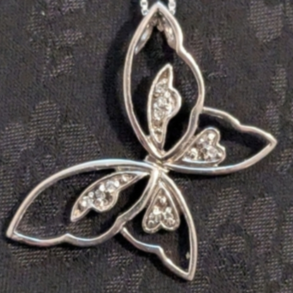 Delicate 925 Solid Sterling Silver And Topaz Butt… - image 4